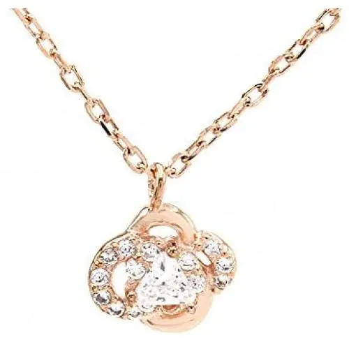 Jewel Zone US 14K Rose Gold Over Sterling Silver Flower Pendant Necklace Jewel Zone US 14K Rose Gold Over Sterling Silver Flower Pendant Necklace