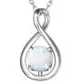 FANCIME Created Aquamarine Necklace Sterling Silver Birthstone Necklaces for Women Dainty Infinity Pendant Birthday Anniversary Jewelry Gifts for Her,Chain Length 16''+2'' Extend FANCIME Created Aquamarine Necklace Sterling Silver Birthstone Necklaces for Women Dainty Infinity Pendant Birthday Anniversary Jewelry Gifts for Her,Chain Length 16''+2'' Extend
