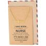 Quan Jewelry EKG Heartbeat Necklace, Lifeline Pulse Pendant, Female Nurse RN Graduation Gifts with Greeting Card, 16-in to 18-in, Gold-tone