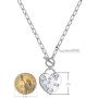 Necklace for Women 14K Gold Plated, Tiny 14K White Gold Cubic Zirconia Pendant Necklace Dainty Personalized Jewelry for Girls Gift