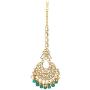 Aheli Ethnic Wedding Kundan Pearl Earrings Maang Tikka Set Indian Traditional Jewelry for Women