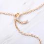 Jakawin Moon Pendant Necklace Jewelry Chain with Crystals for Women and Men NK015