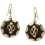 Zephyrr Tibetan Jewelry Drop Earrings Gold Tone Casual Daily Wear Statement Jewelry For Women, Black (JAE-3722)