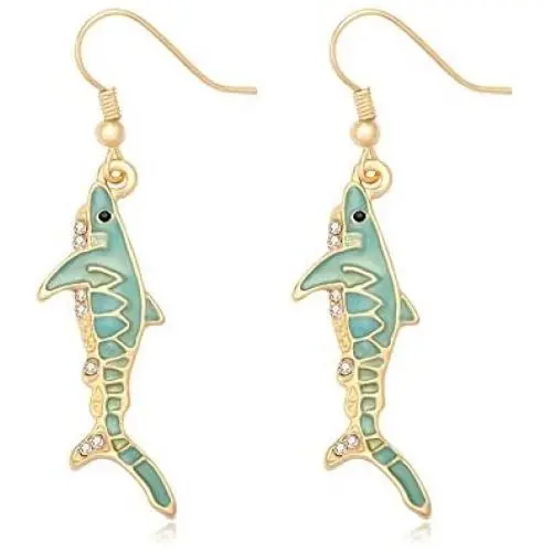 TUSHUO Glowing Shark Pendant Earrings in the Dark Luminous Earrings Best Gift for Women and Girls TUSHUO Glowing Shark Pendant Earrings in the Dark Luminous Earrings Best Gift for Women and Girls