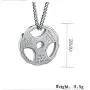 JAJAFOOK Mens Stainless Steel Fitness Gym Dumbbell Plate Barbell Chain Pendant Necklace Jewelry JAJAFOOK Mens Stainless Steel Fitness Gym Dumbbell Plate Barbell Chain Pendant Necklace Jewelry