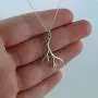 FashionJunkie4Life Sterling Silver Textured Deer Antler Charm Necklace, 18'' Chain FashionJunkie4Life Sterling Silver Textured Deer Antler Charm Necklace, 18'' Chain