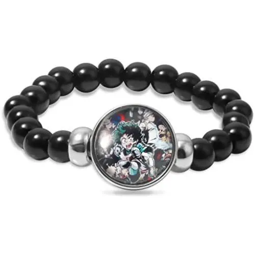 My Hero Academia Anime Bracelet Bakugou Katsuki Todoroki Shoto Midoriya Izuku Gemstone Jewelry