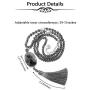 Top Plaza Reiki Healing Crystal Stone Pendant Necklace Long Tassel Beads Necklaces Gemstone Quartz Jewelry for Womens Girls