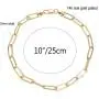 14K Gold Filled Paperclip Chain Anklet for Women and Teen Girls, Oval Chain Link Ankle Bracelet 9 10 11 inches, plus size anklet