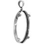 Sterling Silver Half Dollar Bezel 30 mm Coins Prong Back Illusion Edge 50 Cent Coin NOT Included