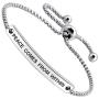 Peace Comes from Within Friendship Bracelet Cuff Gift for Women Encourage Quotes Jewelry