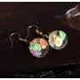 Glass Flower Drop Earrings Tree of Life Butterfly Dangle Earring for Women Time Gemstone Wishing Tree Ear Jewelry