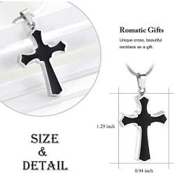 Cremation Jewelry Black Cross Urn Pendant Keepsake Memorial Necklace