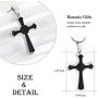 Cremation Jewelry Black Cross Urn Pendant Keepsake Memorial Necklace