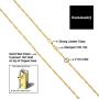 14k Yellow Gold Filled or White Gold Filled 1 mm,1.4 mm, 1.7 mm, or 2 mm Singapore Chain Pendant Necklace for Women