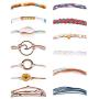 Ofeiyaa 13-16 Pcs Wave Beach Party Strand Bracelet Set Handmade Braided Rope Bracelet Colorful Wrist Cord Adjustable Friendship Bohemian Bracelet Handcrafted for Women