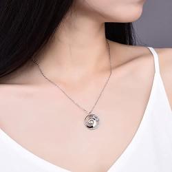Bellrela 925 Sterling Silver Ocean Wave Pendant Necklace