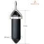BEADNOVA Crystal Necklaces for Women Crystal Pendant Gemstone Necklace for Spiritual Energy Healing Hexagonal Pendant Divination for Men (18 Inches Stainless Chain)