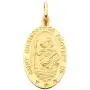 The World Jewelry Center 14k Yellow Gold Religious Saint Christopher Medal Pendant with 1.5mm Flat Open Wheat Chain Necklace The World Jewelry Center 14k Yellow Gold Religious Saint Christopher Medal Pendant with 1.5mm Flat Open Wheat Chain Necklace
