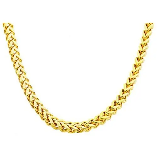 Blackjack Jewelry Mens 6mm Stainless Steel 24'' Franco Chain Necklace