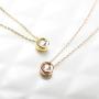 S.Leaf Cubic Zirconia Necklace Solitaire Pendant Sterling Silver Necklace for Women
