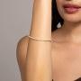 PAVOI 14K Gold Plated 2mm Cubic Zirconia Classic Tennis Bracelet | Gold Bracelets for Women | Size 6.5-7.5 Inch
