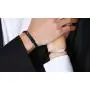 MEALGUET Stainless Steel ID Plate Bracelets Custom Engraving Handmade Braided Rope Wrist Bangle for Men Women Friendship Couple Bracelet for Christmas