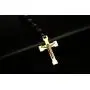 Mealguet Jewelry Fashion Stainless Steel Rubber Black Gold Plated Two-Tone Beaded Jesus Christ Crucifix Cross Rosary Necklace Mealguet Jewelry Fashion Stainless Steel Rubber Black Gold Plated Two-Tone Beaded Jesus Christ Crucifix Cross Rosary Necklace