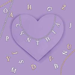 YSAHan Personalized Name Necklace Customize Dainty Letter Charm Nameplate Jewelry Gift for Women