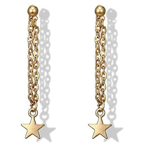 Olbye Star Earrings Gold Star Drop Earrings Charm Earring Jewelry for Women and Girls