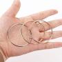 Udalyn 3 Pairs Stainless Big Hoop Earrings Set Clip On Hoop Earrings For Women Large Non Pierced Earring Jewelry 40/50/60mm