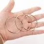Udalyn 3 Pairs Stainless Big Hoop Earrings Set Clip On Hoop Earrings For Women Large Non Pierced Earring Jewelry 40/50/60mm