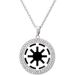 WXDGLL Galactic Republic Logo Multicolored Diamond Necklace Round Exquisite Necklace High Texture Female Jewelry Alloy