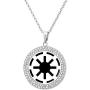 WXDGLL Galactic Republic Logo Multicolored Diamond Necklace Round Exquisite Necklace High Texture Female Jewelry Alloy