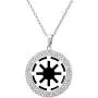 WXDGLL Galactic Republic Logo Multicolored Diamond Necklace Round Exquisite Necklace High Texture Female Jewelry Alloy WXDGLL Galactic Republic Logo Multicolored Diamond Necklace Round Exquisite Necklace High Texture Female Jewelry Alloy