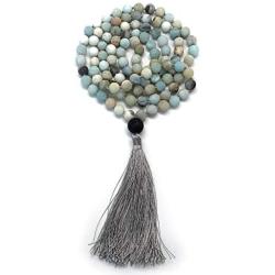 Aspen & Eve 108 Bead Malas - Mala Necklace & Bracelet with Tassel - 8mm Stone Beads - Strand 108 Beads Necklace for Mindfulness & Yoga