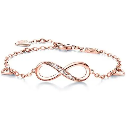 Billie Bijoux Womens 925 Sterling Silver Infinity Endless Love Symbol Charm Adjustable Bracelet Gift for Women Girls Mom Mothers Day Billie Bijoux Womens 925 Sterling Silver Infinity Endless Love Symbol Charm Adjustable Bracelet Gift for Women Girls Mom Mothers Day