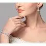 UDORA Teardrop Dangle Earrings Bracelet Bridesmaid Jewelry Set Bridal Wedding Party Prom Gifts