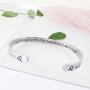 RENYILIN Creative Cuff Bracelet, Zodiac Bracelet, Inspirational Stainless Steel Bracelet for Men and Women