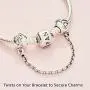 Pandora Jewelry Family Forever Safety Chain Sterling Silver Charm Pandora Jewelry Family Forever Safety Chain Sterling Silver Charm