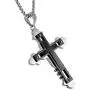 HZMAN Jewelry Mens Large Three-Layer Stainless Steel Inlaid Cross Necklace Pendant 22 + 2 Inch Chain HZMAN Jewelry Mens Large Three-Layer Stainless Steel Inlaid Cross Necklace Pendant 22 + 2 Inch Chain