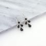 SP Sophia Collection Fancy Bridal Jewelry Teardrop Necklace with Halo Stud Post Dangle Earrings Set
