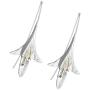 925 Sterling Silver Earrings Long Flower Lily of the Valley Dangle Wrap Hoop Women Earrings