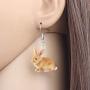 WEVENI Acrylic Easter Rabbit Bunny Jewelry Set Hare Earrings Necklace Pendant Sweet Gifts for Women Girls Ladies