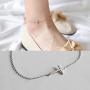 Anklet for Women 925 Sterling Silver Adjustable Ankle Bracelet Beach Style Foot Chain Jewelry