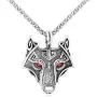 Red Eyes Wolf Head Amulet Pendant, LOYEH Alloy Norse Animal Viking Power Norse Necklace for Men Women Gift Jewelry 1.5 inches Red Eyes Wolf Head Amulet Pendant, LOYEH Alloy Norse Animal Viking Power Norse Necklace for Men Women Gift Jewelry 1.5 inches