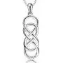 APOTIE Celtic Infinity Necklace for Women - 925 Sterling Silver CZ Infinite Pendant Eternal Jewelry Gifts for Girlfriend Wife