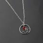 CENWA Beauty and The Beast Inspired Rose Necklace Enchanted Rose Inspired Necklace Beauty Fairy Tale Necklace