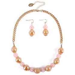Niumike Charm Crystal Statement Choker Necklace and Earrings Women Pendant Costume Jewelry Sets