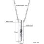ZDBDH Personalized Memorial Keepsake Bereavement Gift Brushes Stainless Steel Bar Cylinder Cremation Pendant Necklace Loss of Dad Mom Pet Necklace for Pet Human Ashes,Free Chain 20'' ZDBDH Personalized Memorial Keepsake Bereavement Gift Brushes Stainless Steel Bar Cylinder Cremation Pendant Necklace Loss of Dad Mom Pet Necklace for Pet Human Ashes,Free Chain 20''